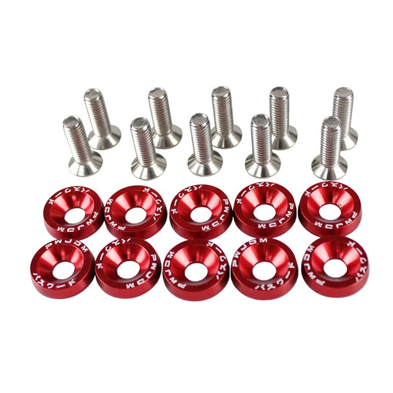 Tornillos Decorativos de Aluminio con Arandelas No Biselado