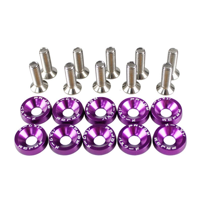 Tornillos Decorativos de Aluminio con Arandelas No Biselado