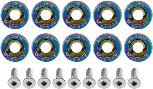 Tornillos Decorativos de Aluminio con Arandelas No Biselado